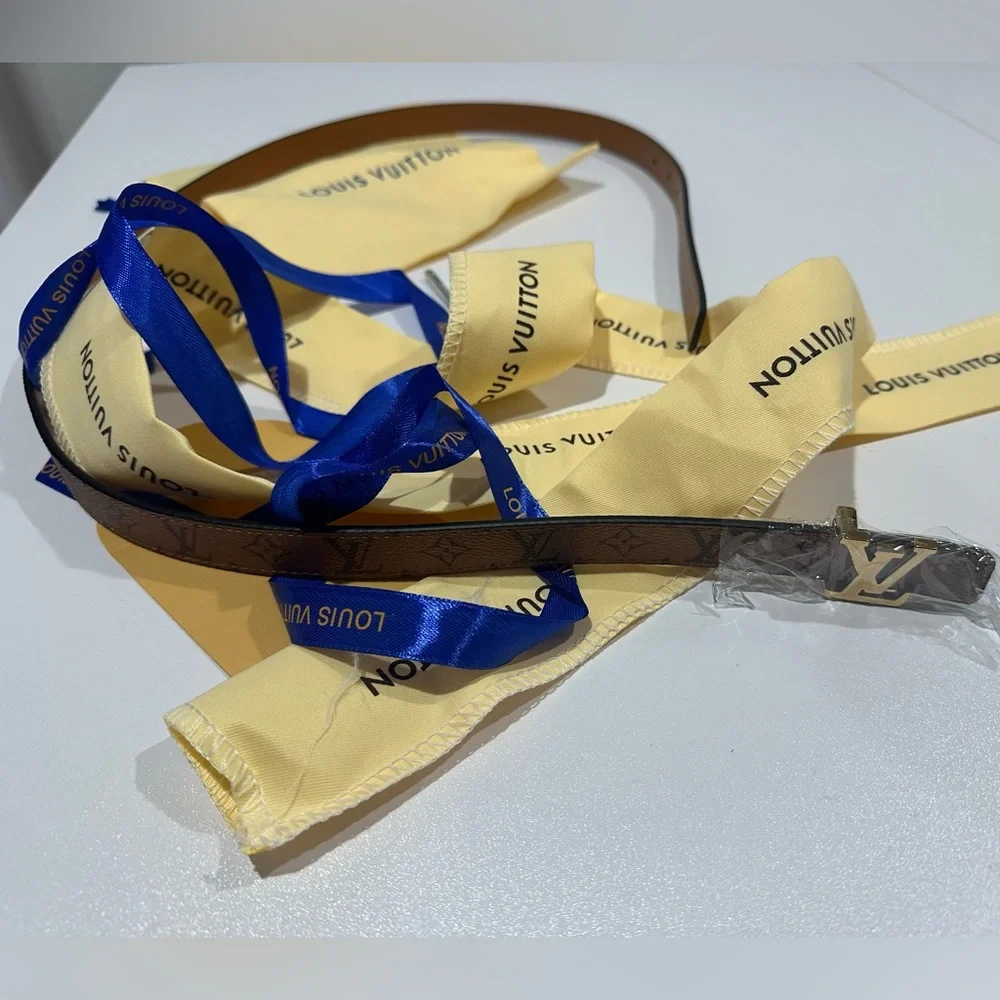 Louis Vuitton Brown and Gold Belt - Picture 3 of 5